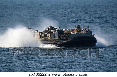 Picture - A landing craft air cushion transits the Arabian Gulf.. Fotosearch