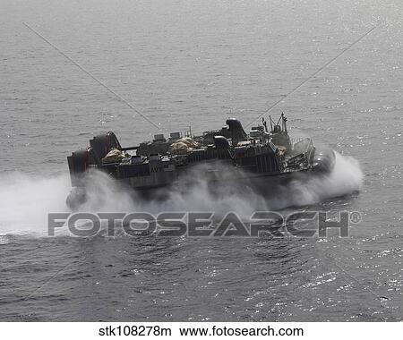 A landing craft air cushion transits the Arabian Sea. View Large Photo Image Picture - A landing craft air cushion transits the Arabian Sea.. Fotosearch