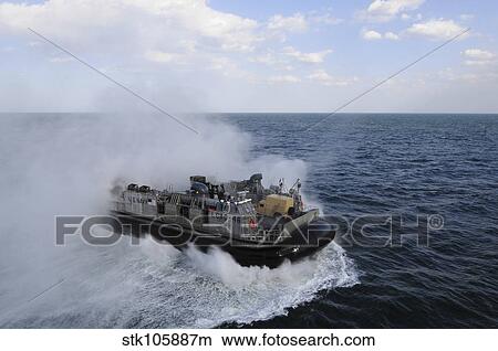 A landing craft utility from Assault Craft Unit 2 transits at high speed. View Large Photo Image Picture - A landing craft utility from Assault Craft Unit 2 transits at high speed.. Fotosearch