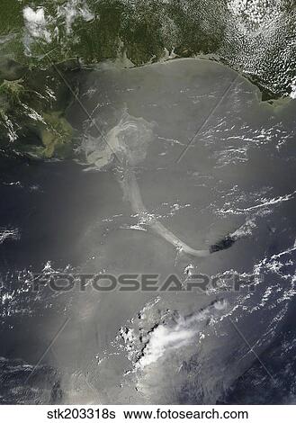 A large patch of oil in the Gulf of Mexico from the explosion at the Deepwater Horizon oil rig. View Large Photo Image Stock Photograph - A large patch of oil in the Gulf of Mexico from the explosion at the Deepwater Horizon oil rig.. Fotosearch
