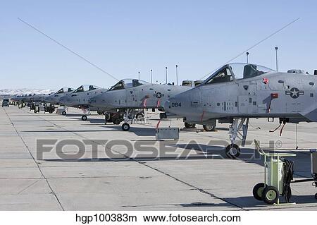 A line up of A-10 Thunderbolt aircraft. View Large Photo Image Picture - A line up of A-10 Thunderbolt aircraft.. Fotosearch