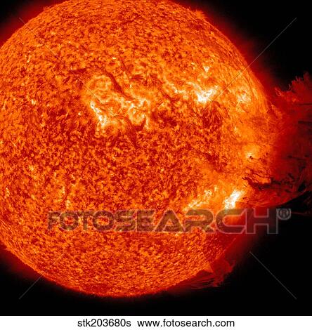 A M-2 solar flare with coronal mass ejection. View Large Photo Image Stock Photograph - A M-2 solar flare with coronal mass ejection.. Fotosearch