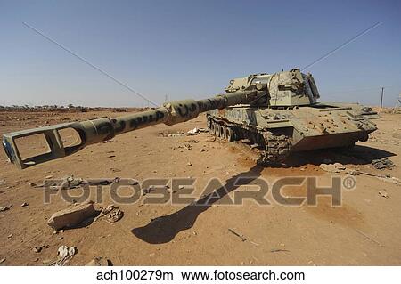 A M109 howitzer destroyed by NATO forces in the desert outside Benghazi, Libya. View Large Photo Image Picture - A M109 howitzer destroyed by NATO forces in the desert outside Benghazi, Libya.. Fotosearch