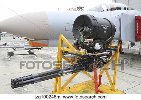 A M61 Vulcan rotary cannon of the F-4 Phantom. View Large Photo Image Picture - A M61 Vulcan rotary cannon of the F-4 Phantom.. Fotosearch