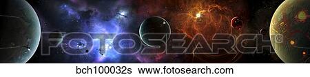 A massive and crowded universe. View Large Illustration Stock Illustration - A massive and crowded universe.. Fotosearch