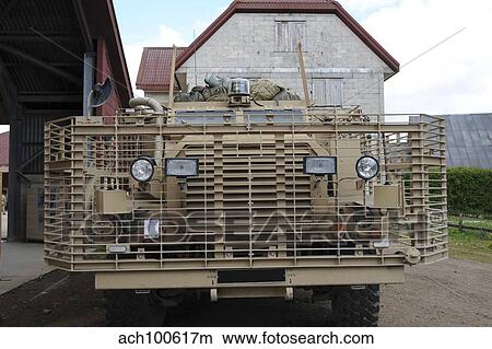 Picture - A Mastiff 6x6 armored patrol vehicle of the British Army.. Fotosearch
