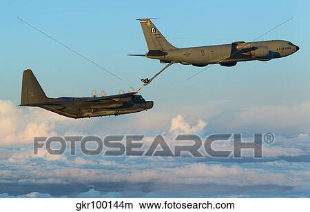 Picture - A MC-130H Combat Talon II being refueled by a KC-135R Stratotanker.. Fotosearch