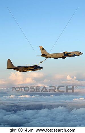 A MC-130H Combat Talon II being refueled by a KC-135R Stratotanker. View Large Photo Image Picture - A MC-130H Combat Talon II being refueled by a KC-135R Stratotanker.. Fotosearch