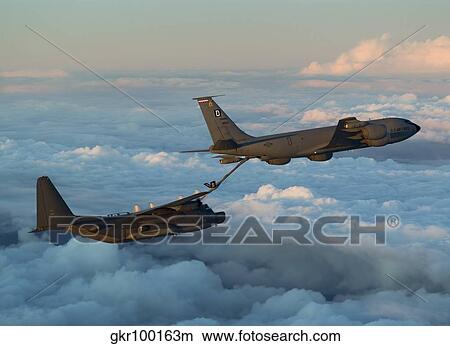 A MC-130H Combat Talon II being refueled by a KC-135R Stratotanker. View Large Photo Image Picture - A MC-130H Combat Talon II being refueled by a KC-135R Stratotanker.. Fotosearch