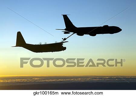 A MC-130H Combat Talon II being refueled by a KC-135R Stratotanker. View Large Photo Image Picture - A MC-130H Combat Talon II being refueled by a KC-135R Stratotanker.. Fotosearch