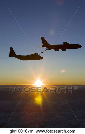 A MC-130H Combat Talon II being refueled by a KC-135R Stratotanker. View Large Photo Image Picture - A MC-130H Combat Talon II being refueled by a KC-135R Stratotanker.. Fotosearch