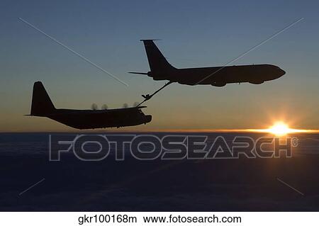 A MC-130H Combat Talon II being refueled by a KC-135R Stratotanker. View Large Photo Image Picture - A MC-130H Combat Talon II being refueled by a KC-135R Stratotanker.. Fotosearch