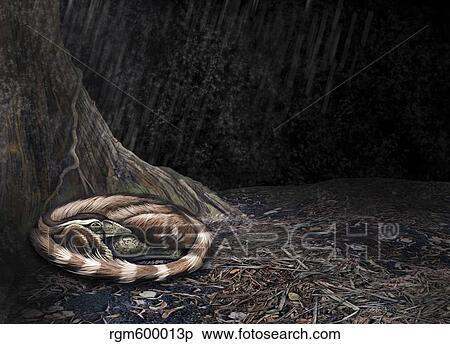 A Mei long curls up beside the roots of a tree to shelter from the rain View Large Illustration Stock Illustration - A Mei long curls up beside the roots of a tree to shelter from the rain. Fotosearch