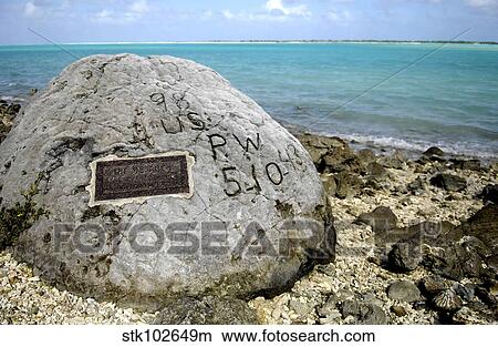 A memorial to prisoners of war on Wake Island. View Large Photo Image Picture - A memorial to prisoners of war on Wake Island.. Fotosearch