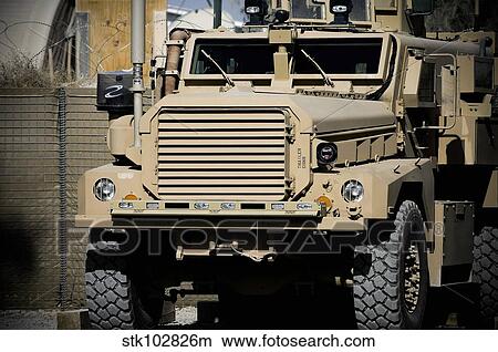 A mine-resistant, ambush-protected vehicle. View Large Photo Image Picture - A mine-resistant, ambush-protected vehicle.. Fotosearch