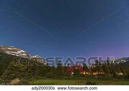 A moonlit nightscape taken in Banff National Park, Alberta Canada. View Large Photo Image Stock Photograph - A moonlit nightscape taken in Banff National Park, Alberta Canada.. Fotosearch