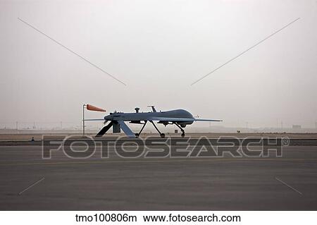 A MQ-1 Predator unmanned aerial vehicle. View Large Photo Image Picture - A MQ-1 Predator unmanned aerial vehicle.. Fotosearch