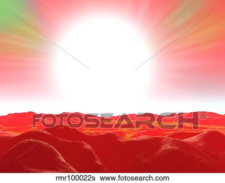 Stock Illustration - A nova seen from a hypothetical and doomed planet.. Fotosearch