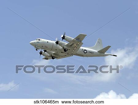A P-3C Orion aircraft takes off from Marine Corps Base Hawaii. View Large Photo Image Picture - A P-3C Orion aircraft takes off from Marine Corps Base Hawaii.. Fotosearch