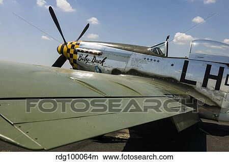A P-51 Mustang parked on the ramp at East Troy, Wisconsin. View Large Photo Image Picture - A P-51 Mustang parked on the ramp at East Troy, Wisconsin.. Fotosearch