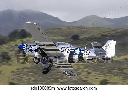 A P-51 Mustang takes off from Half Moon Bay, California. View Large Photo Image Picture - A P-51 Mustang takes off from Half Moon Bay, California.. Fotosearch