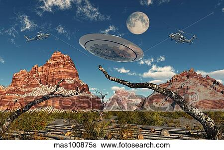 A pair of AH-64 Apache Black Ops helicopters chasing a flying saucer. View Large Illustration Stock Illustration - A pair of AH-64 Apache Black Ops helicopters chasing a flying saucer.. Fotosearch