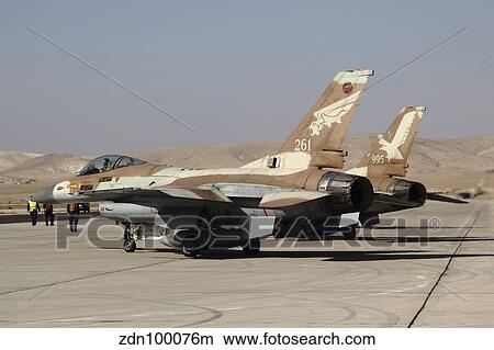 A pair of F-16A/B Netz of the Israeli Air Force. View Large Photo Image Picture - A pair of F-16A/B Netz of the Israeli Air Force.. Fotosearch