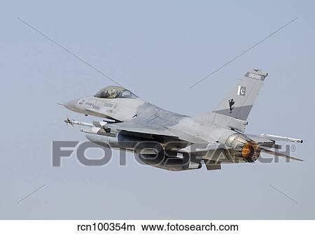 Picture - A Pakistan Air Force F-16A taking off from Konya Air Base, Turkey.. Fotosearch