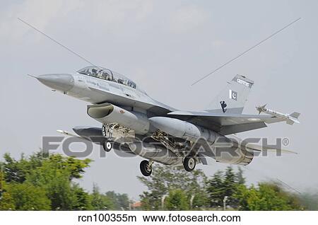 A Pakistan Air Force F-16B taking off from Konya Air Base, Turkey. View Large Photo Image Picture - A Pakistan Air Force F-16B taking off from Konya Air Base, Turkey.. Fotosearch