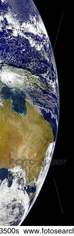 A partial view of Earth showing Australia and the Great Barrier Reef. View Large Photo Image Stock Photograph - A partial view of Earth showing Australia and the Great Barrier Reef.. Fotosearch