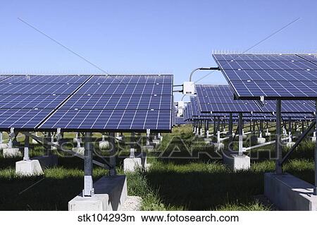 A photovoltaic system of solar cells. View Large Photo Image Picture - A photovoltaic system of solar cells.. Fotosearch