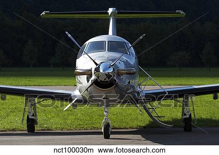 A Pilatus PC-12 private jet. View Large Photo Image Picture - A Pilatus PC-12 private jet.. Fotosearch