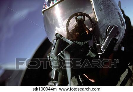 A pilot takes a self-portrait while in the cockpit of an A-7E Corsair II. View Large Photo Image Picture - A pilot takes a self-portrait while in the cockpit of an A-7E Corsair II.. Fotosearch