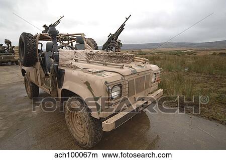 A Pink Panther Land Rover of the British Army. View Large Photo Image Picture - A Pink Panther Land Rover of the British Army.. Fotosearch
