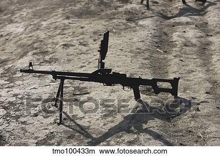 Picture - A PK 7. 62 mm general-purpose machine gun.. Fotosearch