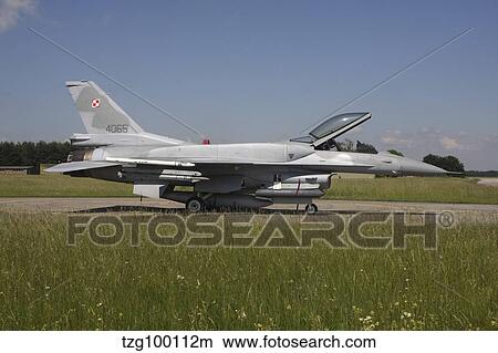 A Polish Air Force F-16C Block52 aircraft, Lechfeld Airfield, Germany. View Large Photo Image Picture - A Polish Air Force F-16C Block52 aircraft, Lechfeld Airfield, Germany.. Fotosearch