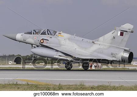 A Qatar Emiri Air Force Mirage 2000-5DDA landing at Konya Air Base. View Large Photo Image Picture - A Qatar Emiri Air Force Mirage 2000-5DDA landing at Konya Air Base.. Fotosearch