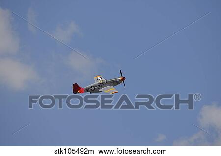 Picture - A restored P-51 Mustang associated with the Tuskegee Airmen.. Fotosearch