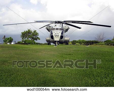 A RH-53D Sea Stallion helicopter on display. View Large Photo Image Picture - A RH-53D Sea Stallion helicopter on display.. Fotosearch
