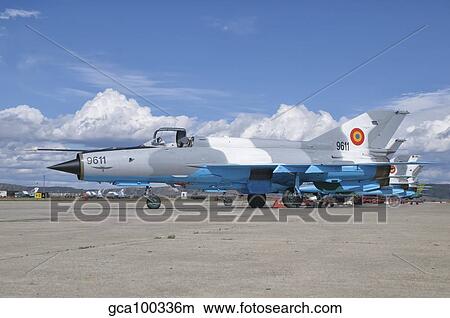 A Romanian Air Force MiG-21C airplane at Camp Turzii Air Base, Romania. View Large Photo Image Picture - A Romanian Air Force MiG-21C airplane at Camp Turzii Air Base, Romania.. Fotosearch