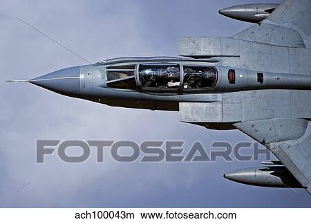 Picture - A Royal Air Force Tornado GR4 during low fly training in North Wales.. Fotosearch