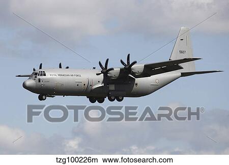 A Royal Norwegian Air Force C-130J Hercules. View Large Photo Image Picture - A Royal Norwegian Air Force C-130J Hercules.. Fotosearch