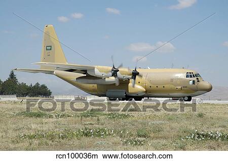 Picture - A Royal Saudi Air Force C-130 at Konya Air Base, Turkey.. Fotosearch