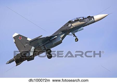 A Russian Navy Su-30SM in flight over Russia. View Large Photo Image Picture - A Russian Navy Su-30SM in flight over Russia.. Fotosearch