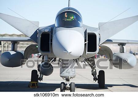 A Saab JAS-39C Gripen of the Swedish Air Force. View Large Photo Image Picture - A Saab JAS-39C Gripen of the Swedish Air Force.. Fotosearch