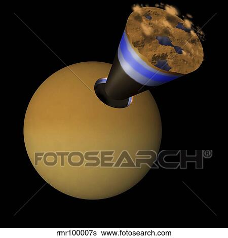 A schematic showing the layers of Titan. View Large Illustration Stock Illustration - A schematic showing the layers of Titan.. Fotosearch