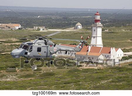 A Sea Lynx helicopter of the Portuguese Navy. View Large Photo Image Picture - A Sea Lynx helicopter of the Portuguese Navy.. Fotosearch