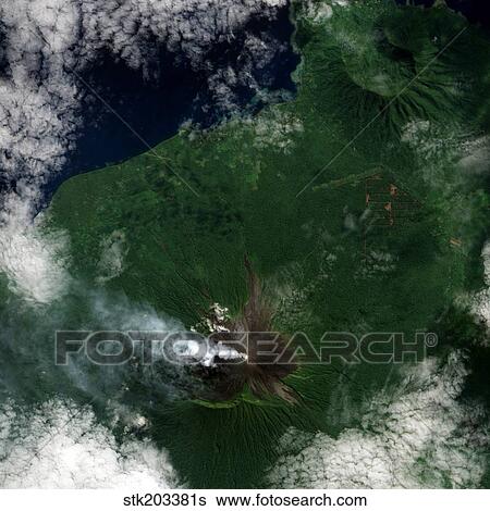 A small plume rises from the summit of Ulawun Volcano on Papua New Guinea's island of New Britain. View Large Photo Image Stock Photograph - A small plume rises from the summit of Ulawun Volcano on Papua New Guinea's island of New Britain.. Fotosearch