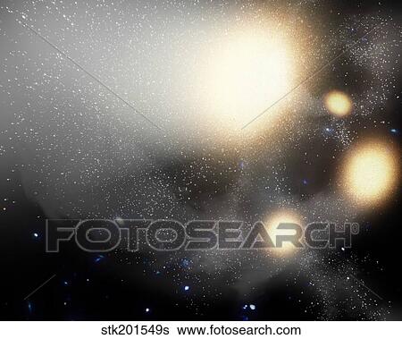 Stock Illustration - A smash-up of galaxies.. Fotosearch