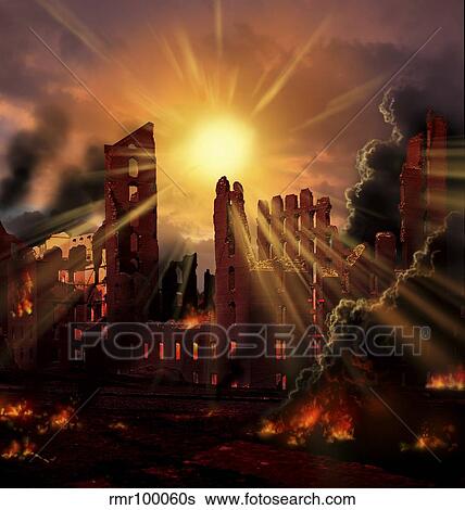 Stock Illustration - A solar flare, an enormous eruption on the sun, has blasted the Earth.. Fotosearch